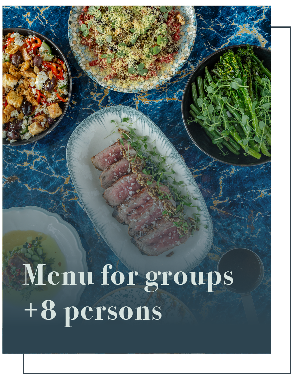 Menu For Groups +8persons